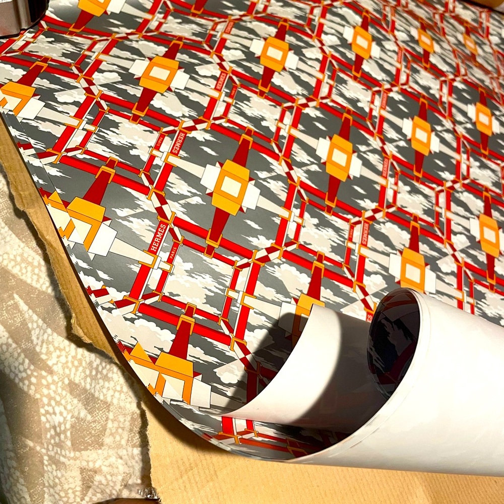 Hermes wrapping paper pre-cut sheets